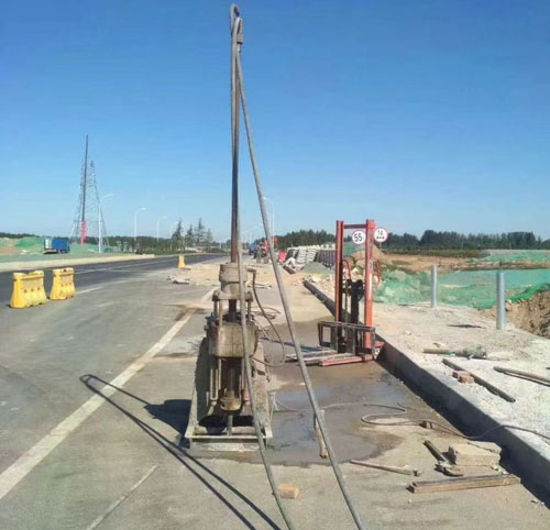 美姑公路高聚物注浆加固